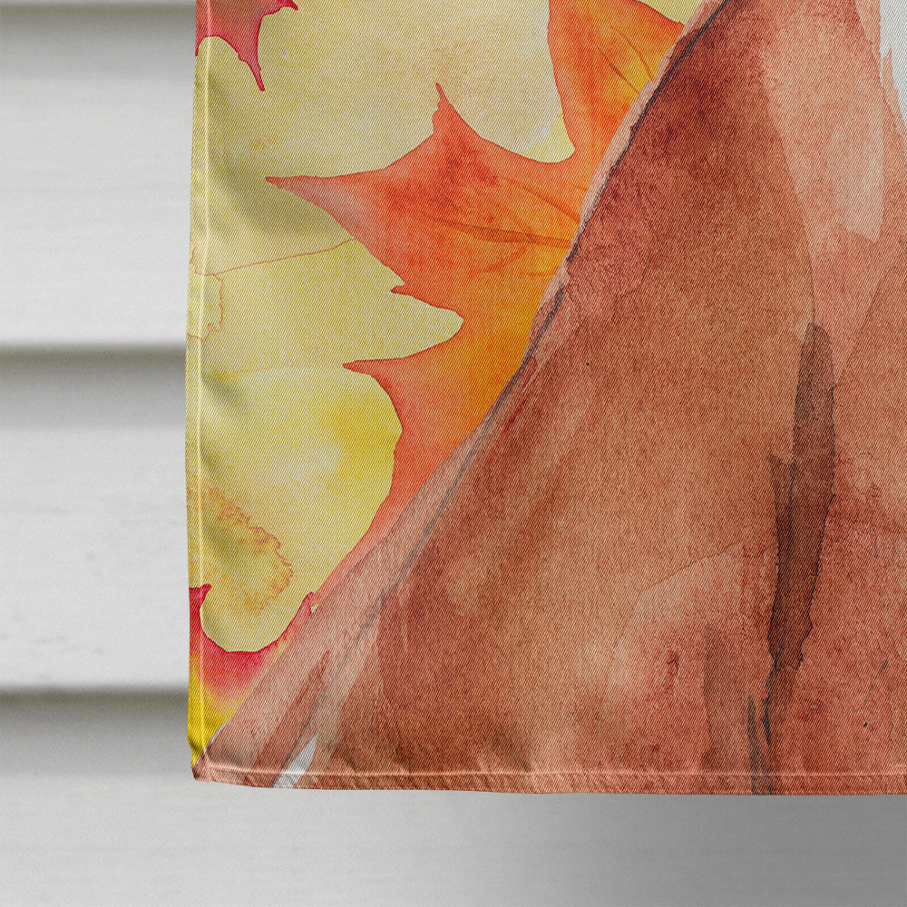 Fall Leaves Vizsla Flag Canvas House Size CK1840CHF  the-store.com.