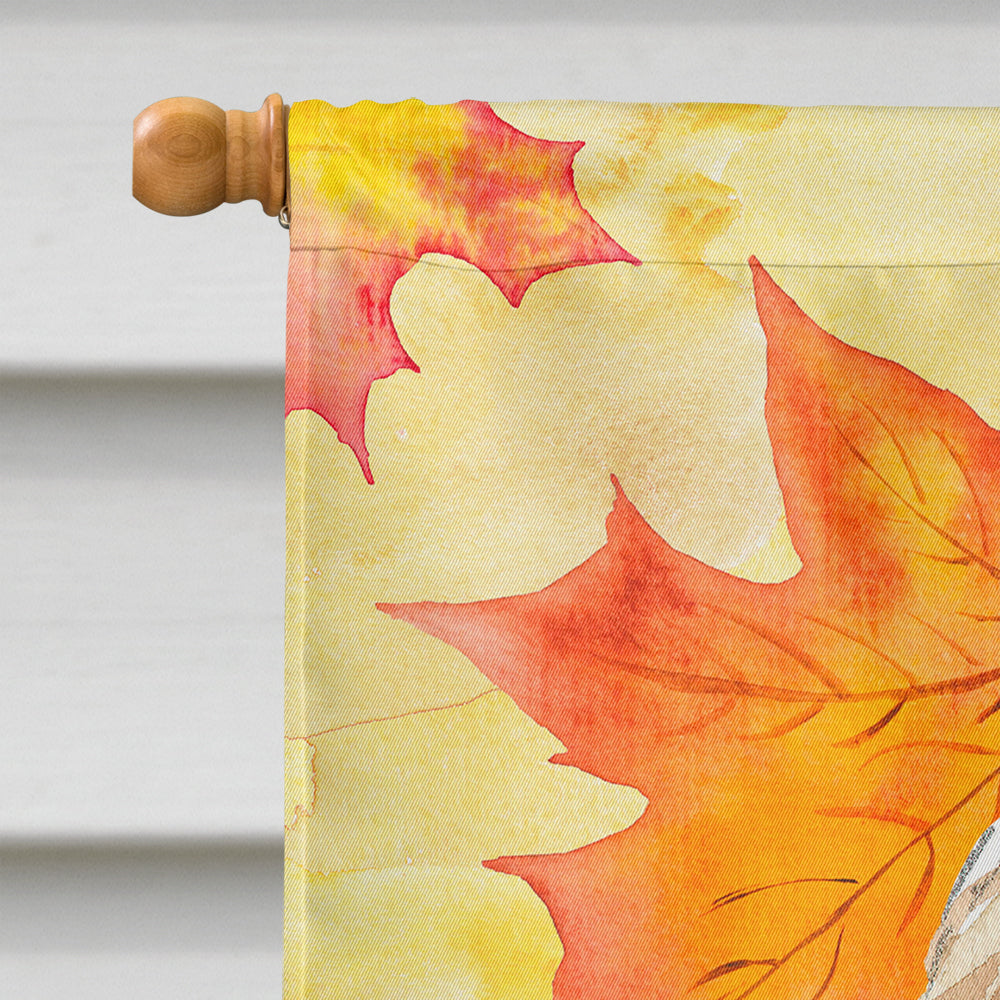 Fall Leaves Goldendoodle Flag Canvas House Size CK1842CHF  the-store.com.