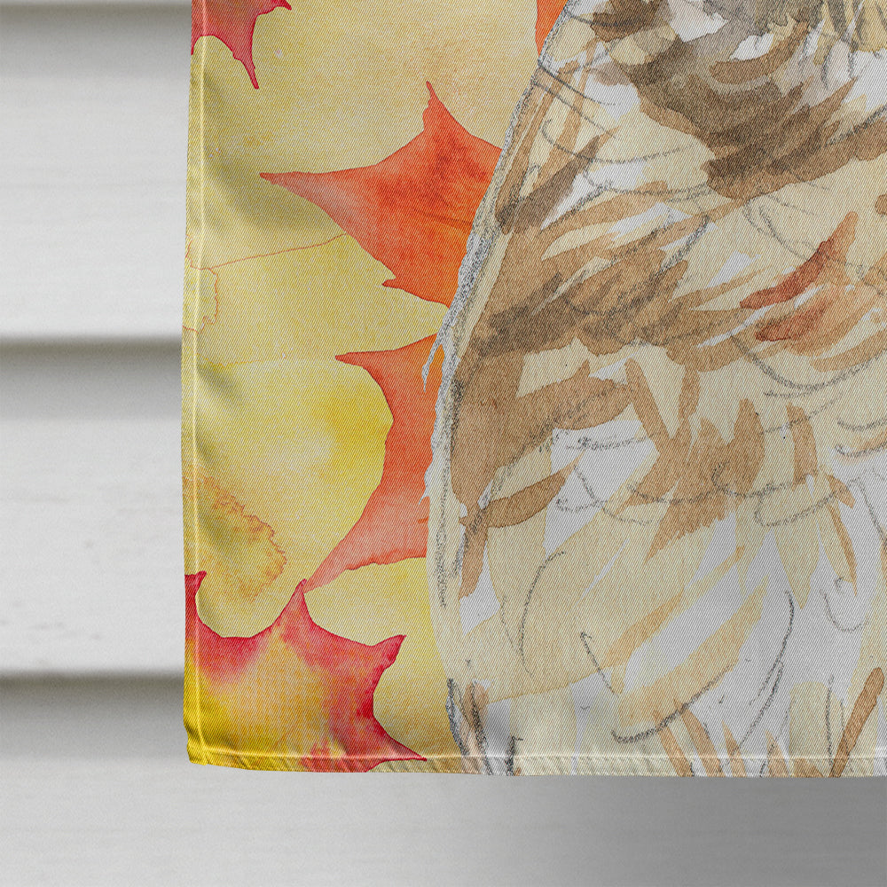 Fall Leaves Cairn Terrier Flag Canvas House Size CK1846CHF  the-store.com.