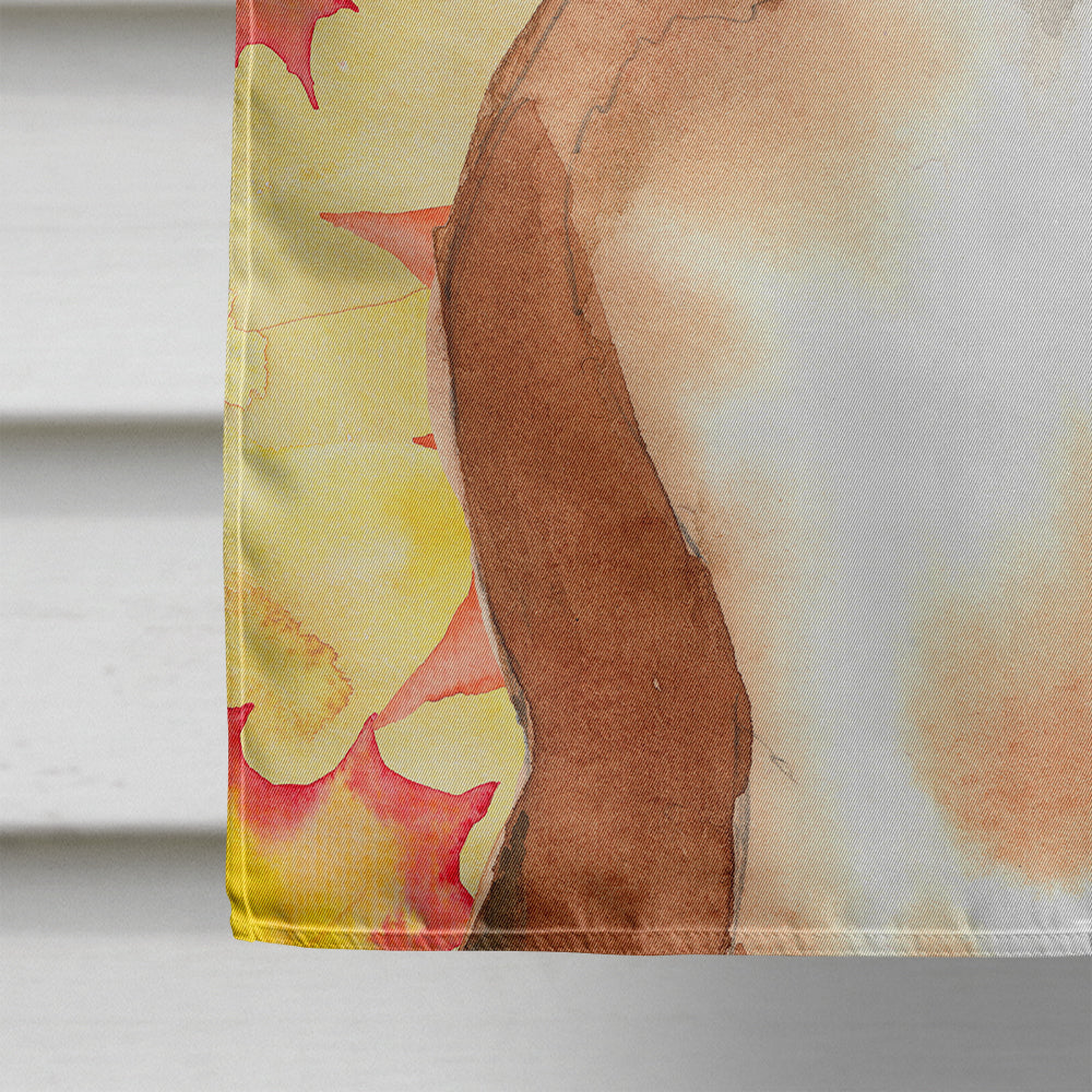 Fall Leaves Boxer Flag Canvas House Size CK1847CHF  the-store.com.
