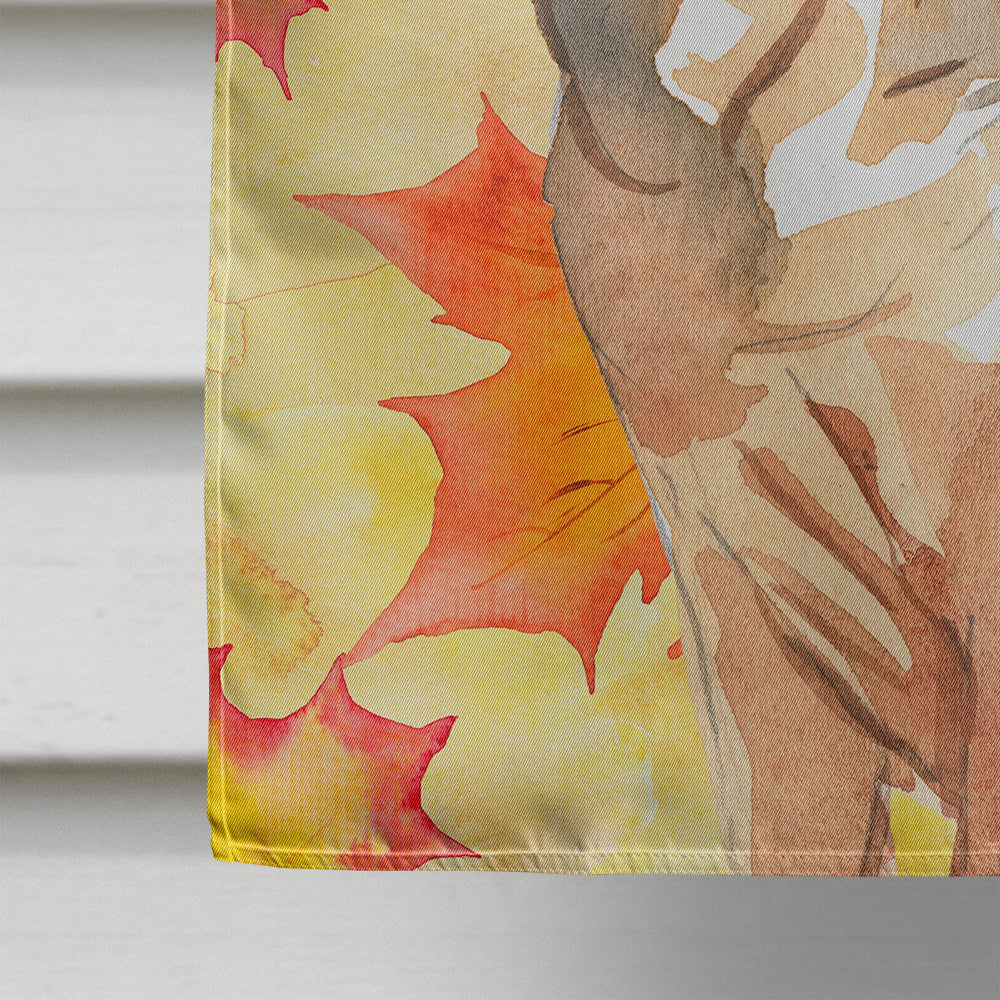 Fall Leaves Bloodhound Flag Canvas House Size CK1850CHF  the-store.com.