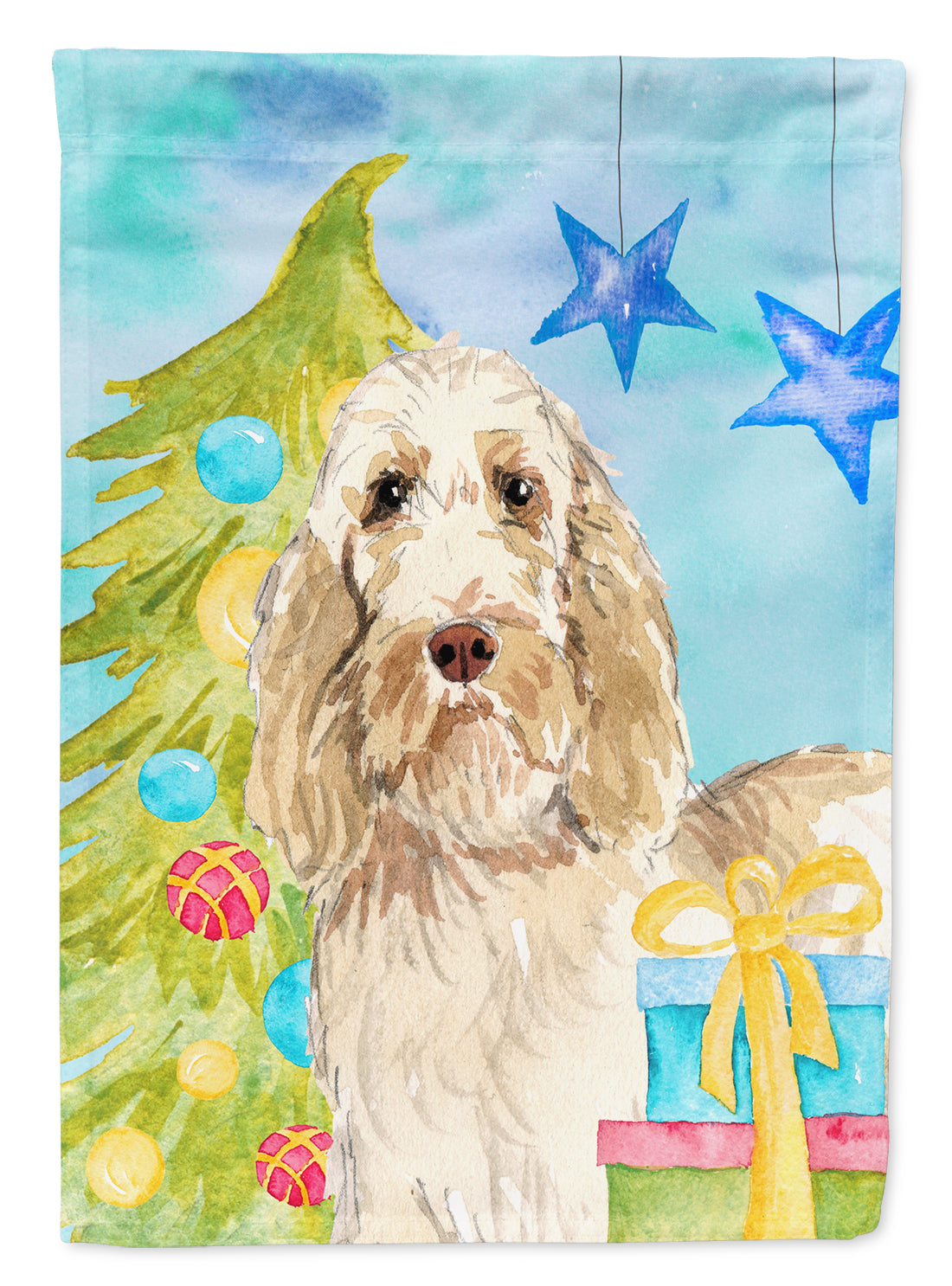 Christmas Tree Spinone Italiano Flag Canvas House Size CK1860CHF  the-store.com.