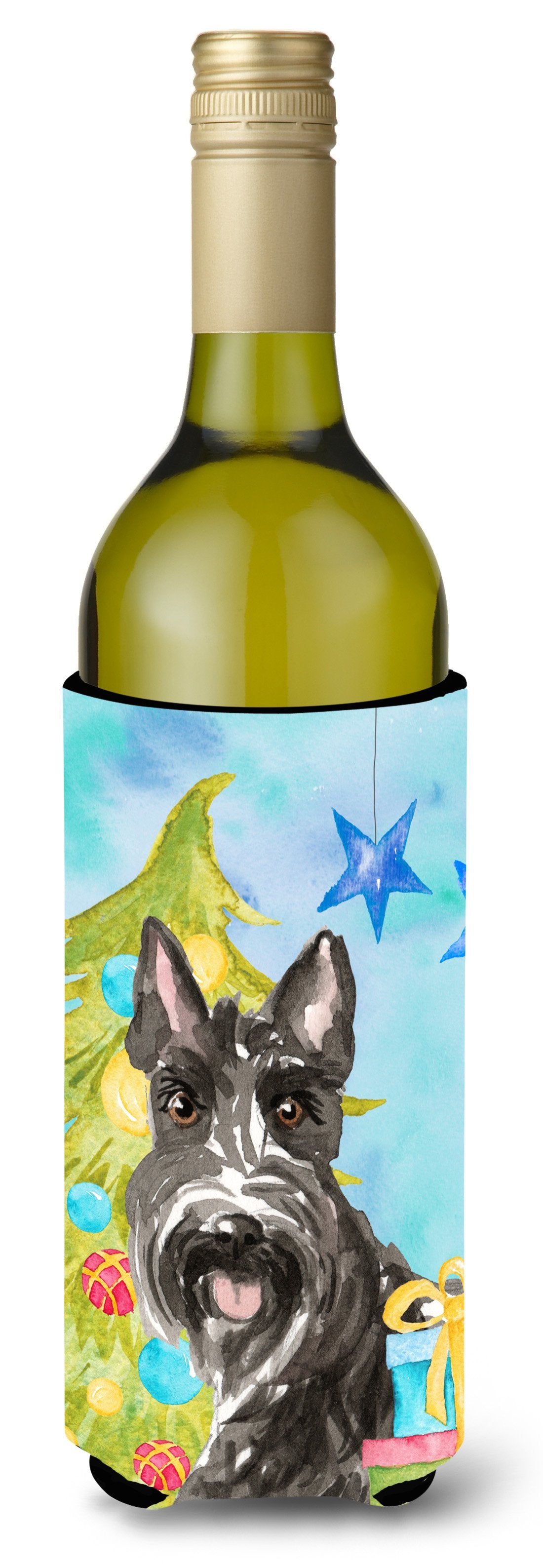 Christmas Tree Scottish Terrier Wine Bottle Beverge Insulator Hugger CK1865LITERK by Caroline&#39;s Treasures