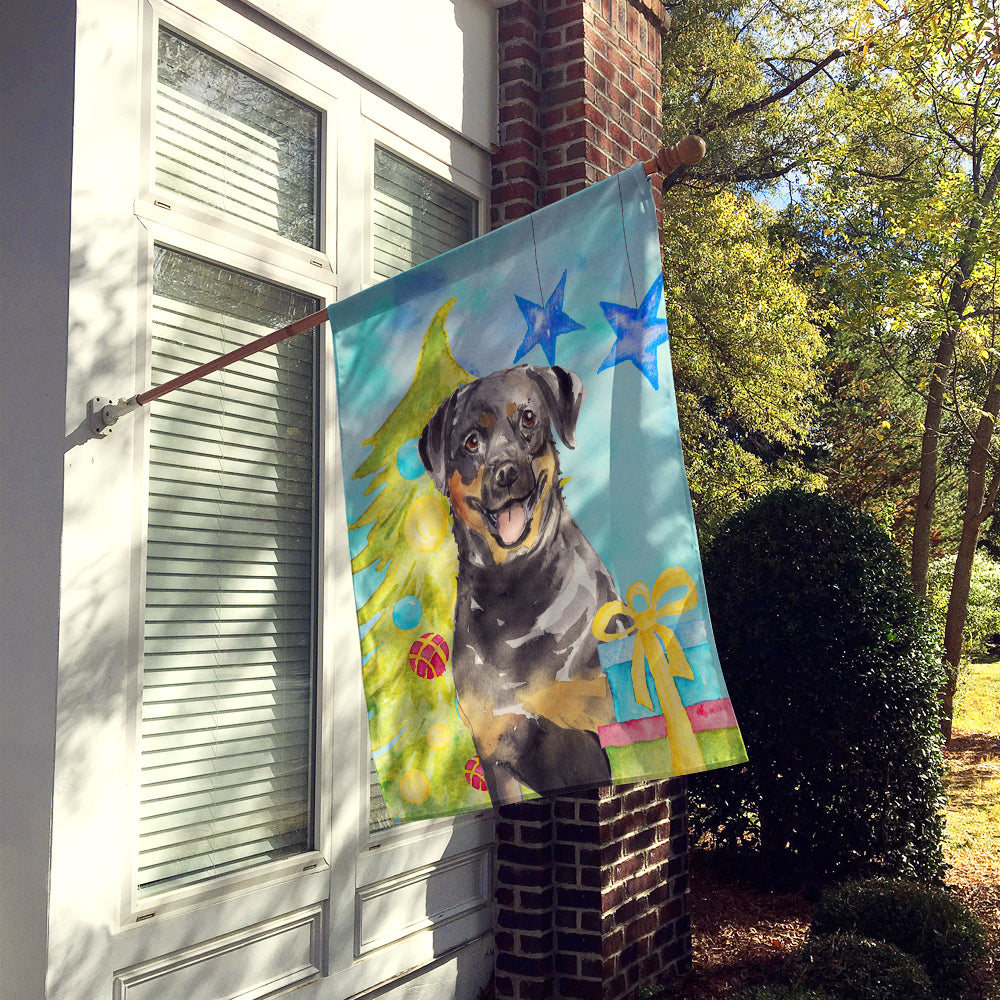 Christmas Tree Rottweiler Flag Canvas House Size CK1868CHF  the-store.com.