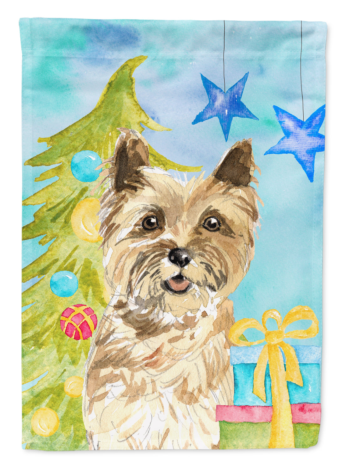 Christmas Tree Cairn Terrier Flag Canvas House Size CK1883CHF
