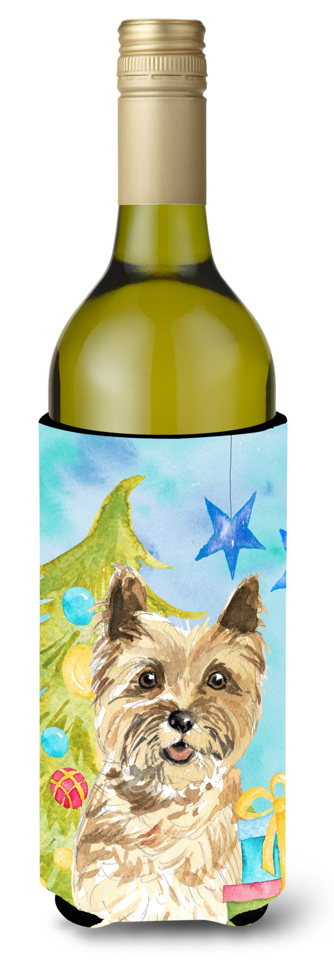 Christmas Tree Cairn Terrier Wine Bottle Beverge Insulator Hugger CK1883LITERK by Caroline&#39;s Treasures