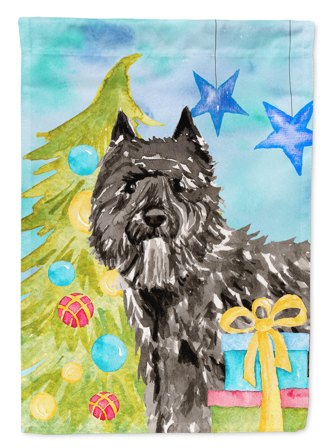 Christmas Tree Bouvier des Flandres Flag Canvas House Size CK1885CHF