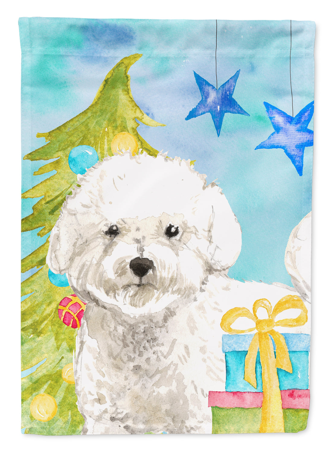 Christmas Tree Bichon Frise Flag Canvas House Size CK1888CHF  the-store.com.