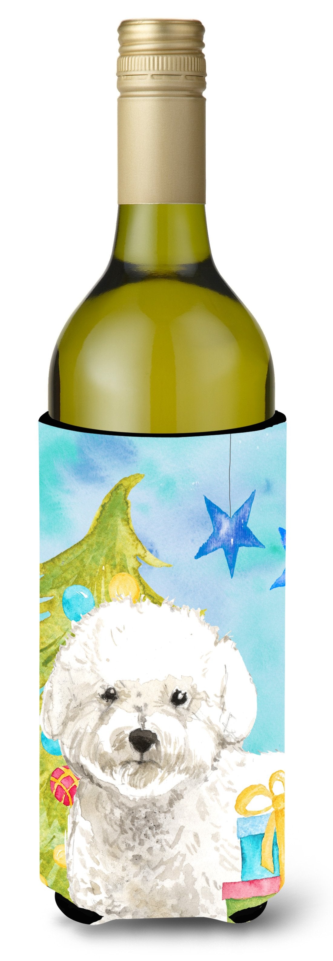 Christmas Tree Bichon Frise Wine Bottle Beverge Insulator Hugger CK1888LITERK by Caroline&#39;s Treasures