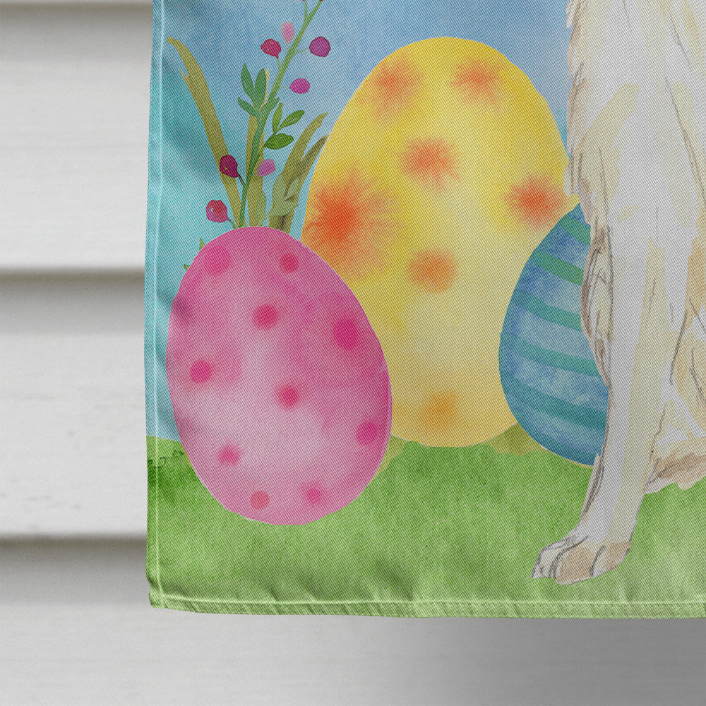 Caroline's Treasures Easter Eggs White Collie Flag Canvas House Size CK1893CHF