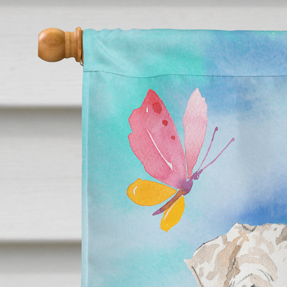 Caroline's Treasures Easter Eggs Wheaten Terrier Flag Canvas House Size CK1894CHF