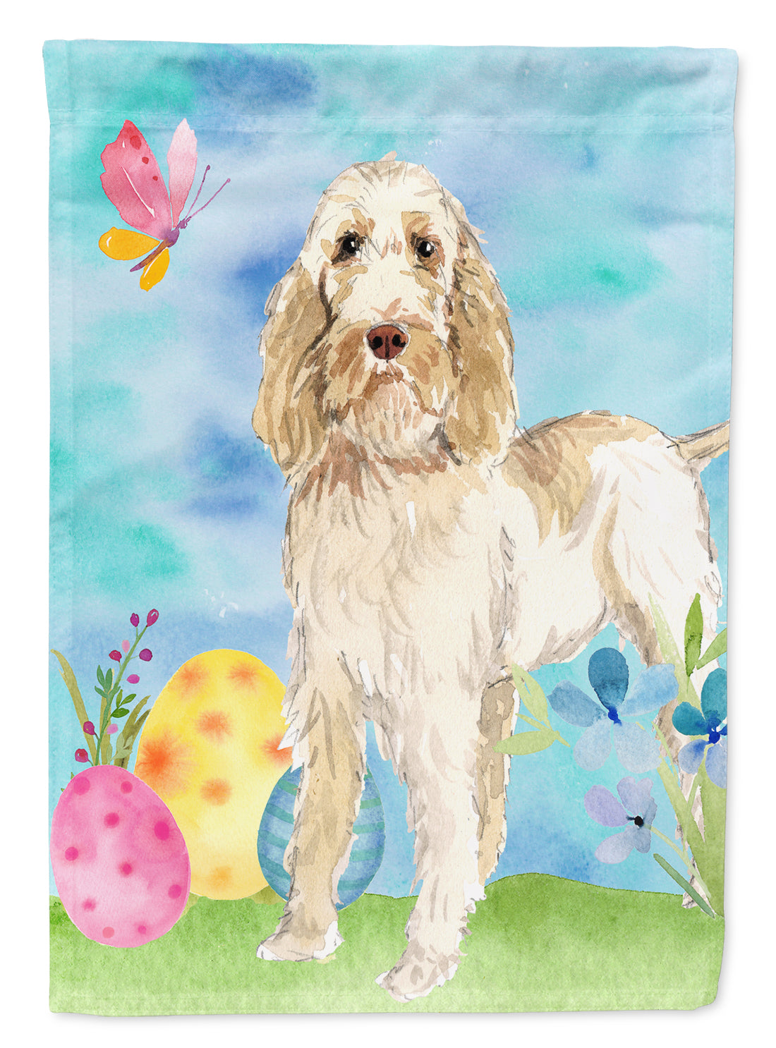 Easter Eggs Spinone Italiano Flag Canvas House Size CK1897CHF