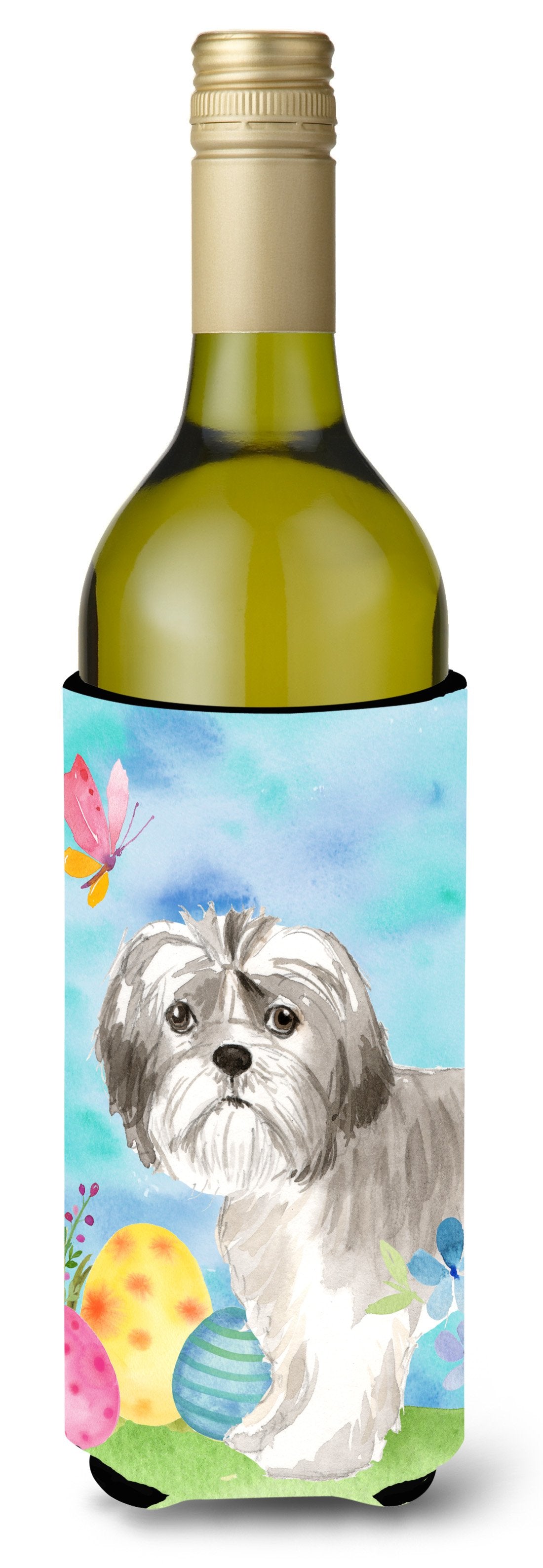 Easter Eggs Shih Tzu Puppy Wine Bottle Beverge Insulator Hugger CK1899LITERK by Caroline&#39;s Treasures