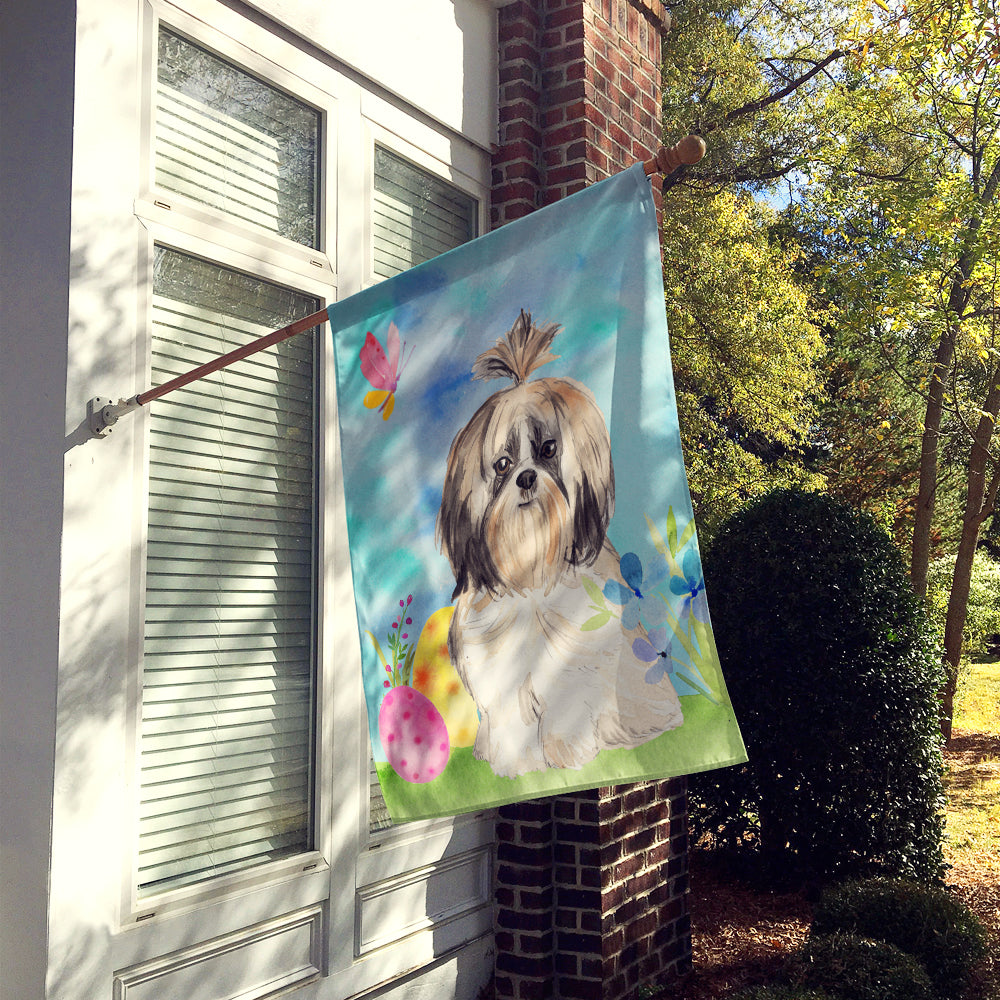 Easter Eggs Shih Tzu Flag Canvas House Size CK1900CHF  the-store.com.