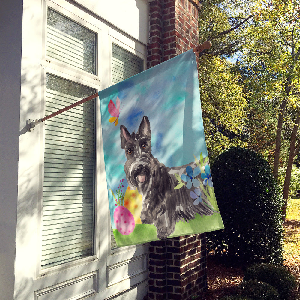 Easter Eggs Scottish Terrier Flag Canvas House Size CK1902CHF  the-store.com.