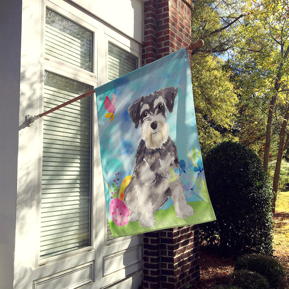 Easter Eggs Schnauzer #2 Flag Canvas House Size CK1907CHF  the-store.com.