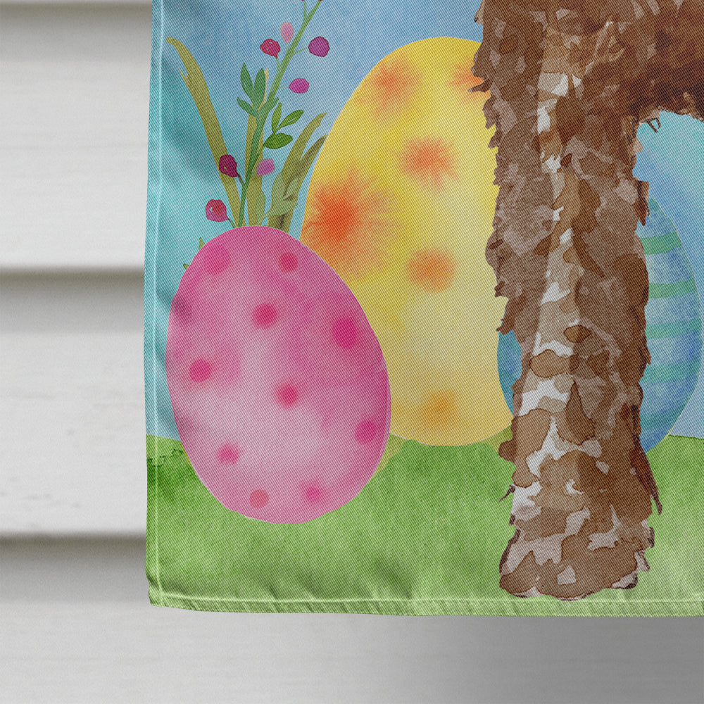 Easter Eggs Labradoodle Flag Canvas House Size CK1911CHF  the-store.com.