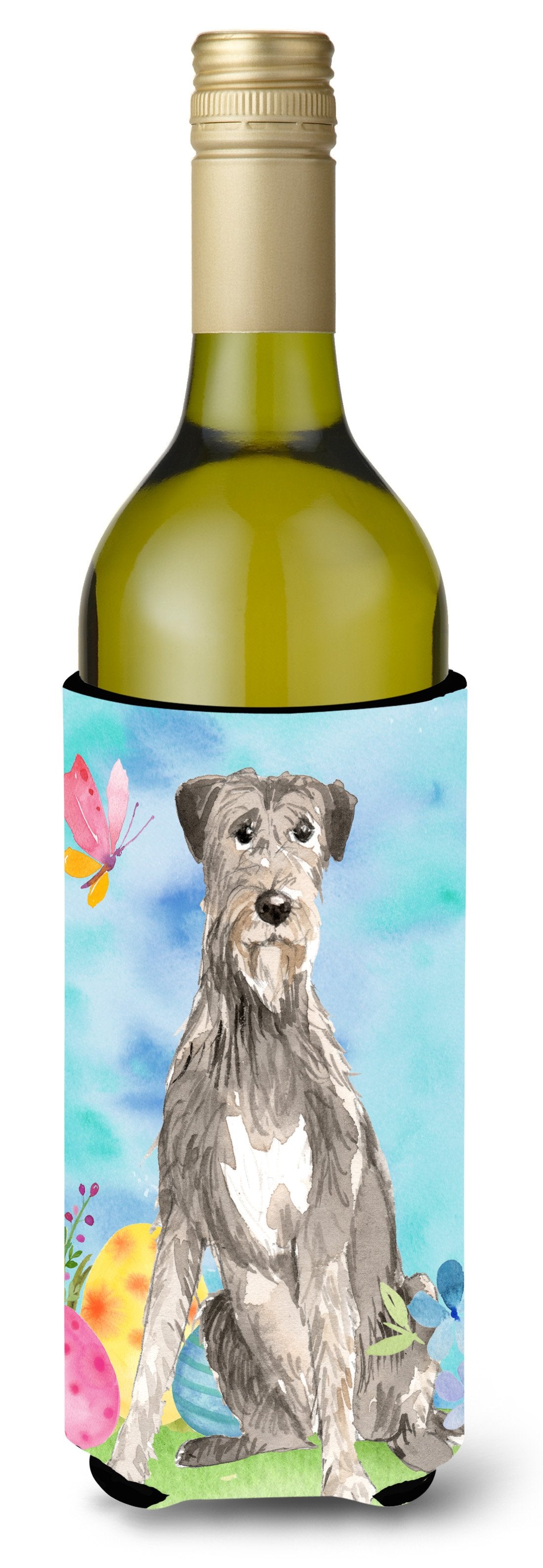 Easter Eggs Irish Wolfhound Wine Bottle Beverge Insulator Hugger CK1913LITERK by Caroline&#39;s Treasures