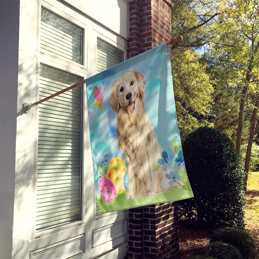Caroline's Treasures Easter Eggs Golden Retriever Flag Canvas House Size CK1915CHF