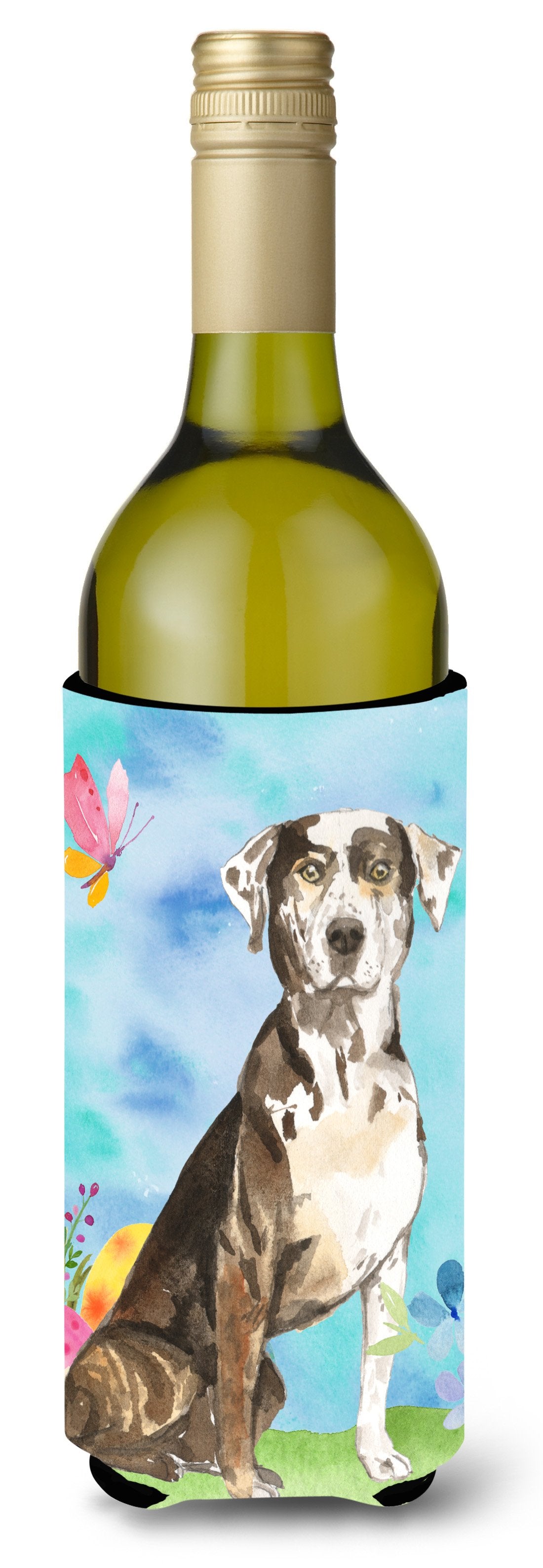 Easter Eggs Catahoula Leopard Dog Wine Bottle Beverge Insulator Hugger CK1919LITERK by Caroline&#39;s Treasures