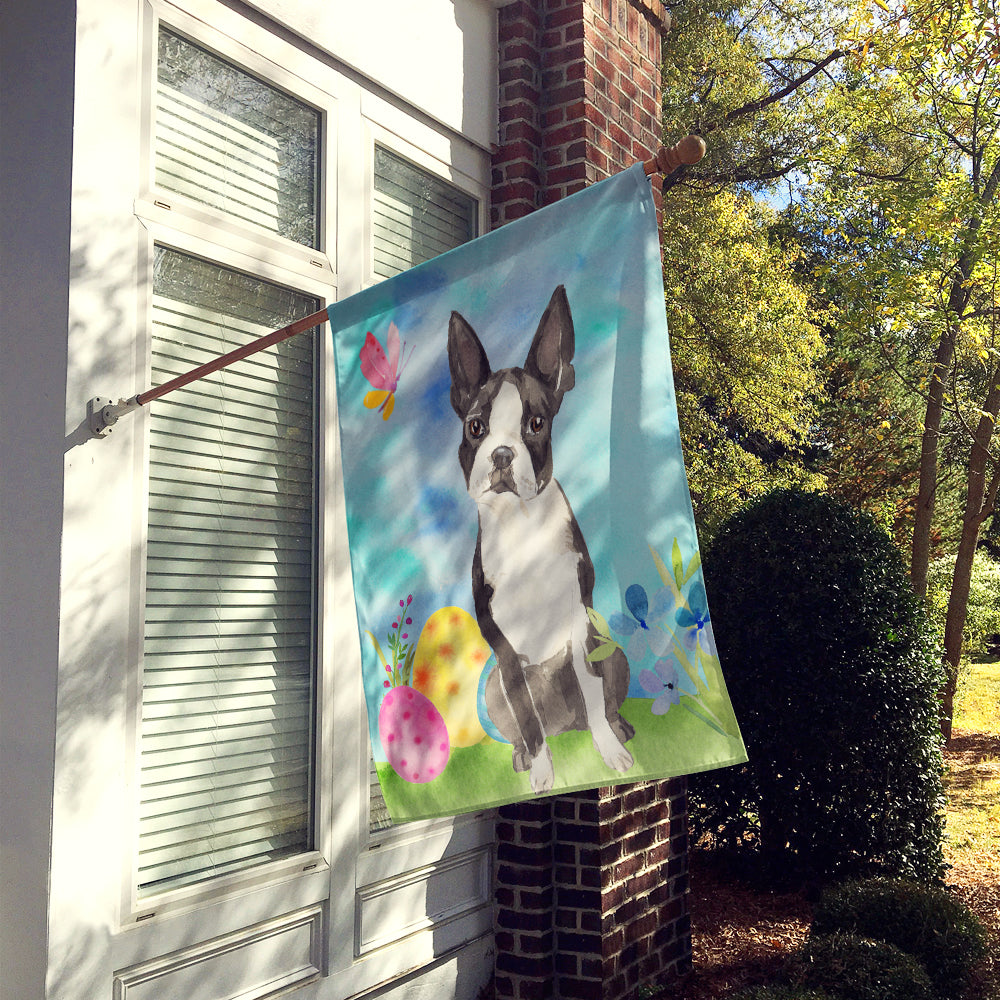 Easter Eggs Boston Terrier Flag Canvas House Size CK1923CHF  the-store.com.