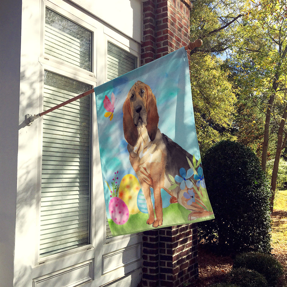Easter Eggs Bloodhound Flag Canvas House Size CK1924CHF  the-store.com.