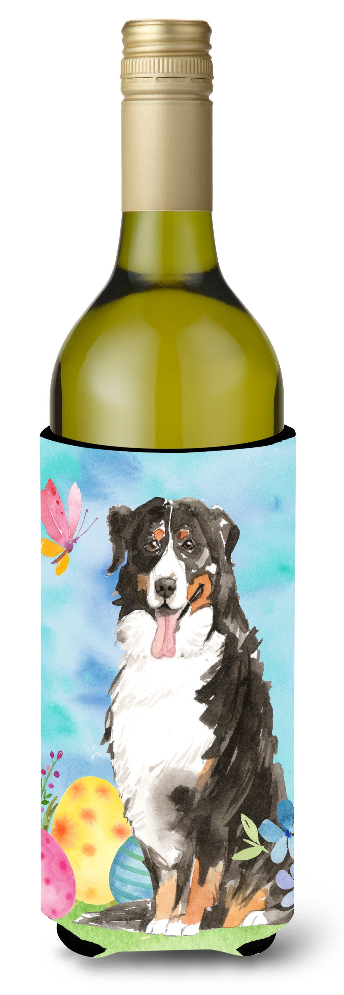 Easter Eggs Bernese Mountain Dog Wine Bottle Beverge Insulator Hugger CK1926LITERK by Caroline&#39;s Treasures