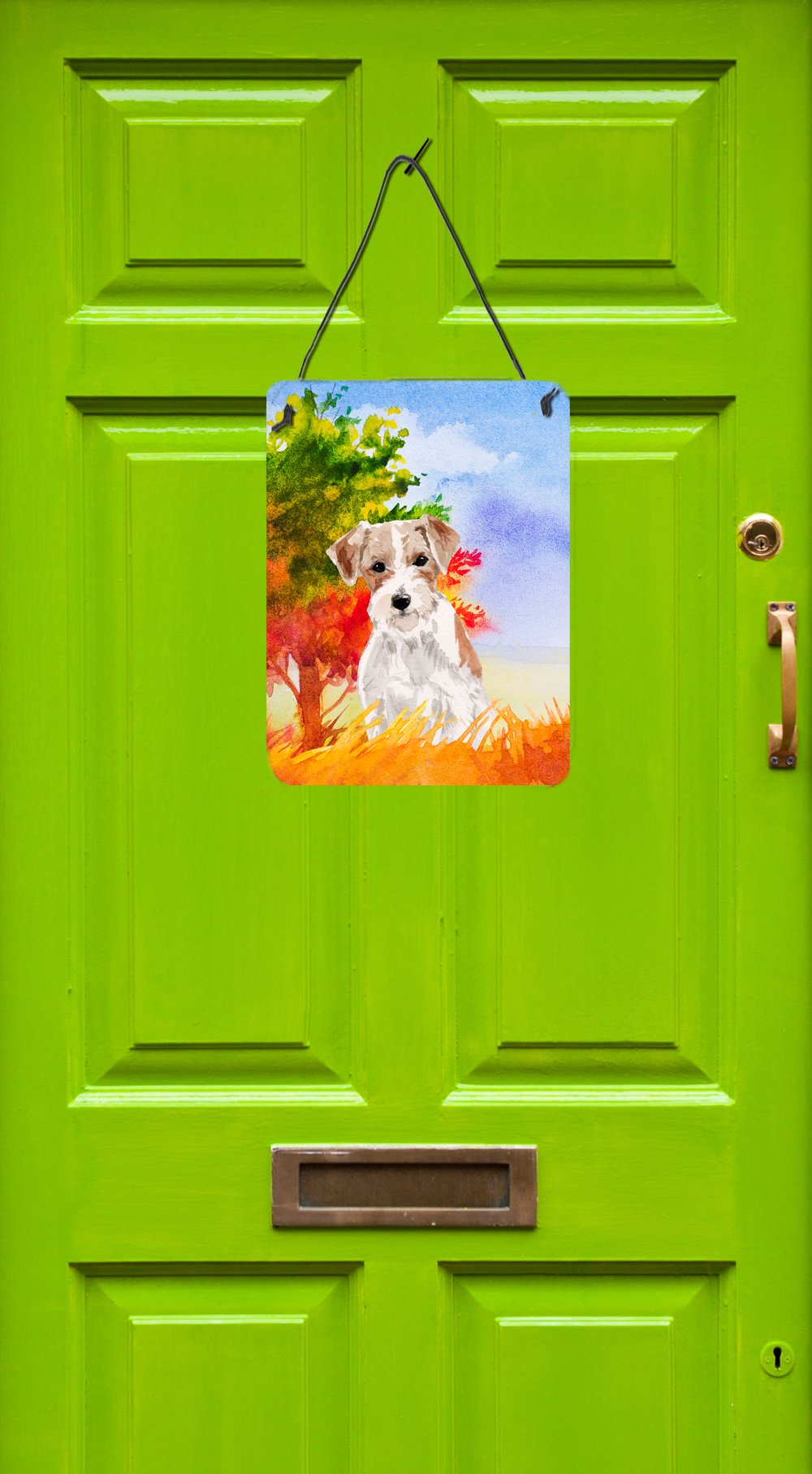 Jack Russell Terrier Fall Wall or Door Hanging Prints CK1928DS1216 by Caroline's Treasures
