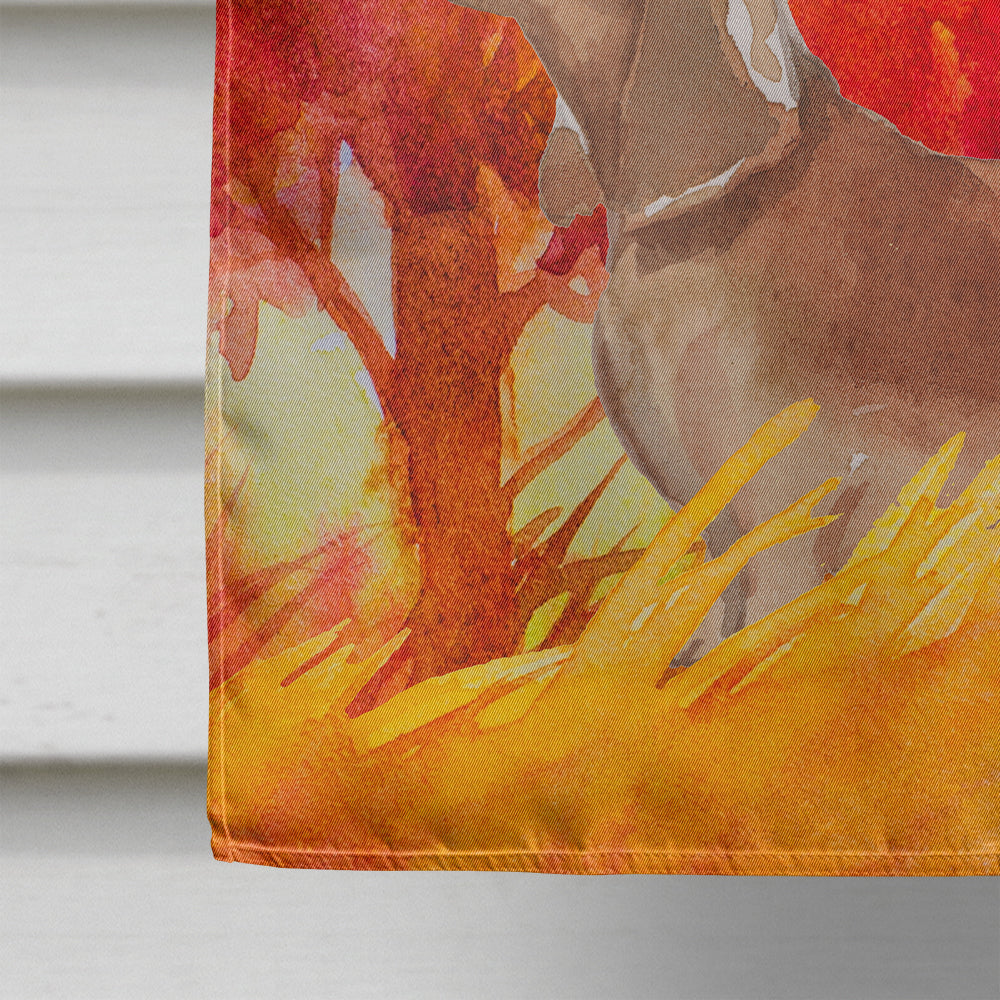 Fall Red Dachshund Flag Canvas House Size CK1932CHF  the-store.com.