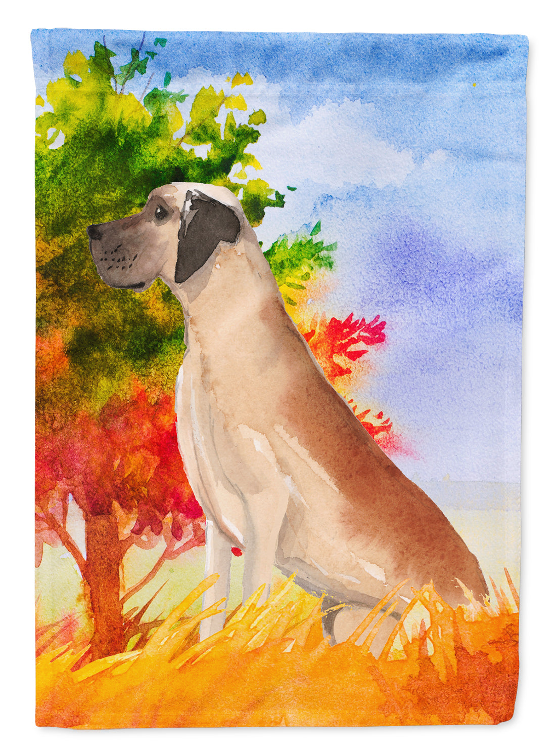 Fall Great Dane Flag Canvas House Size CK1941CHF