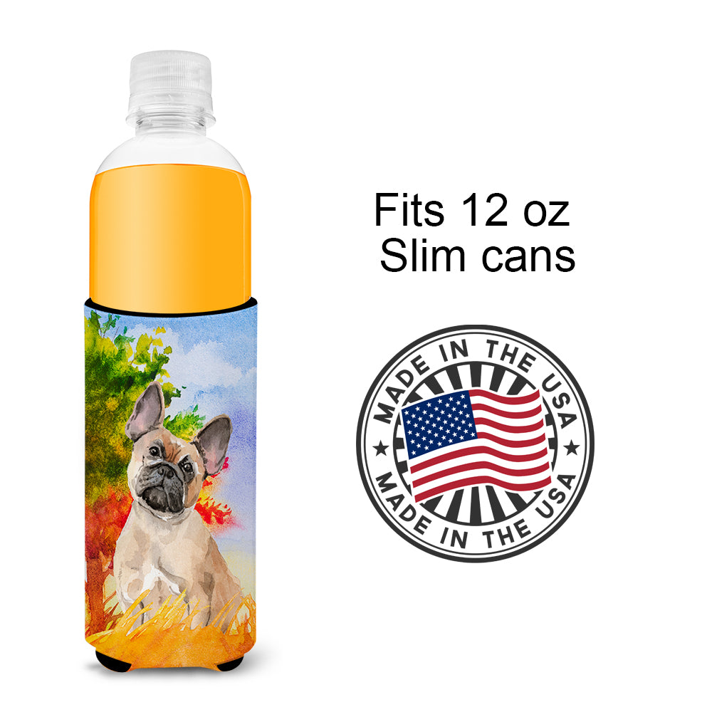 Fall Fawn French Bulldog  Ultra Hugger for slim cans CK1943MUK  the-store.com.