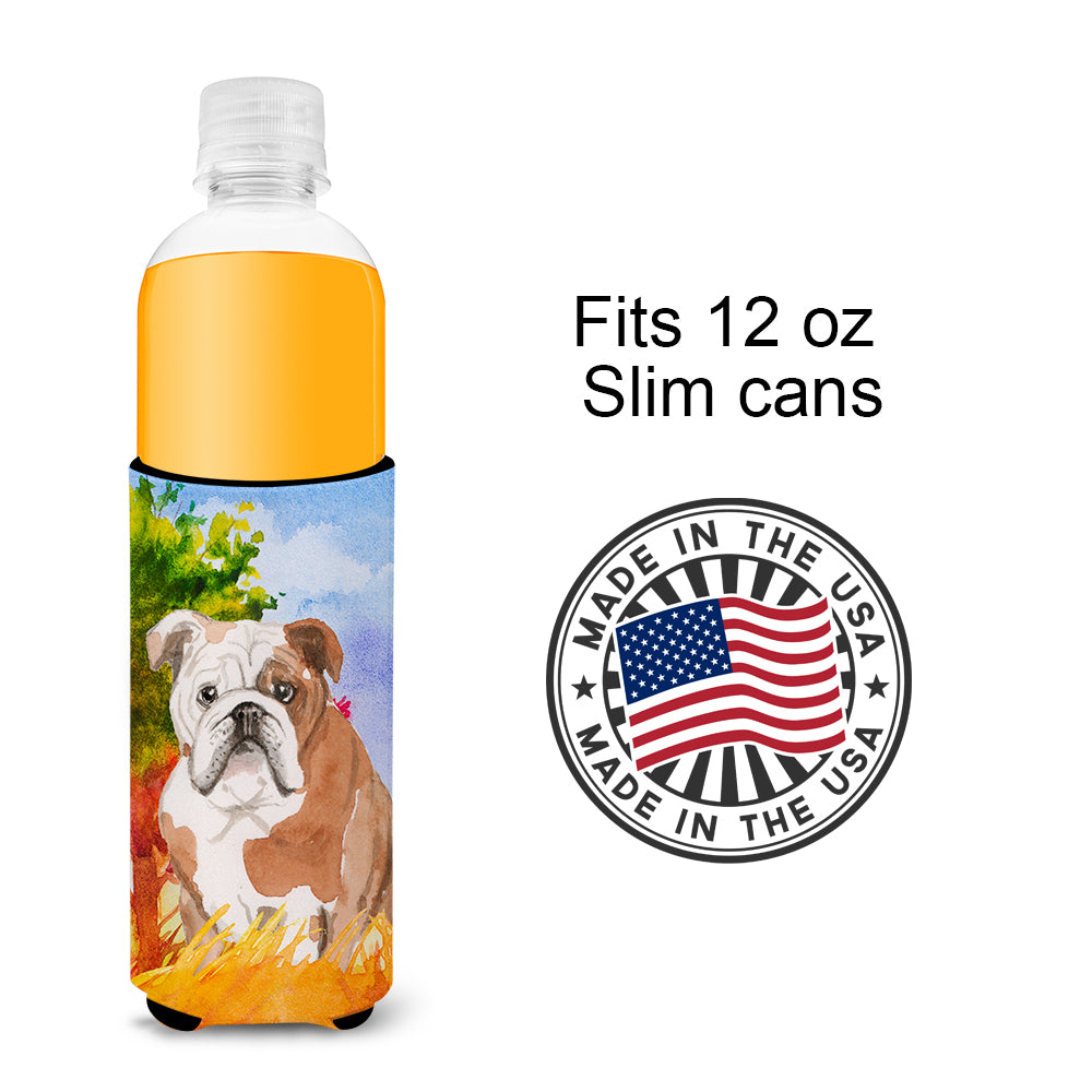 Fall English Bulldog  Ultra Hugger for slim cans CK1944MUK  the-store.com.