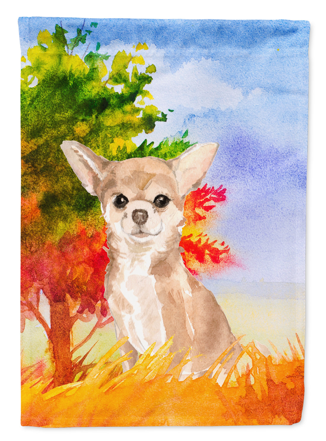 Fall Chihuahua Flag Canvas House Size CK1948CHF  the-store.com.