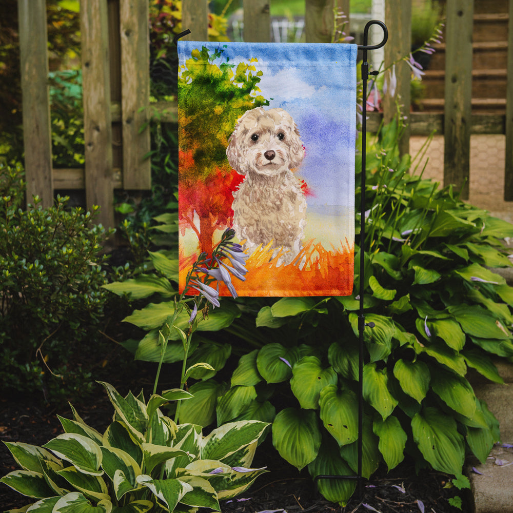 Caroline's Treasures Fall Goldendoodle Garden Flag - Outdoor Decorative Yard Flag CK1949GF