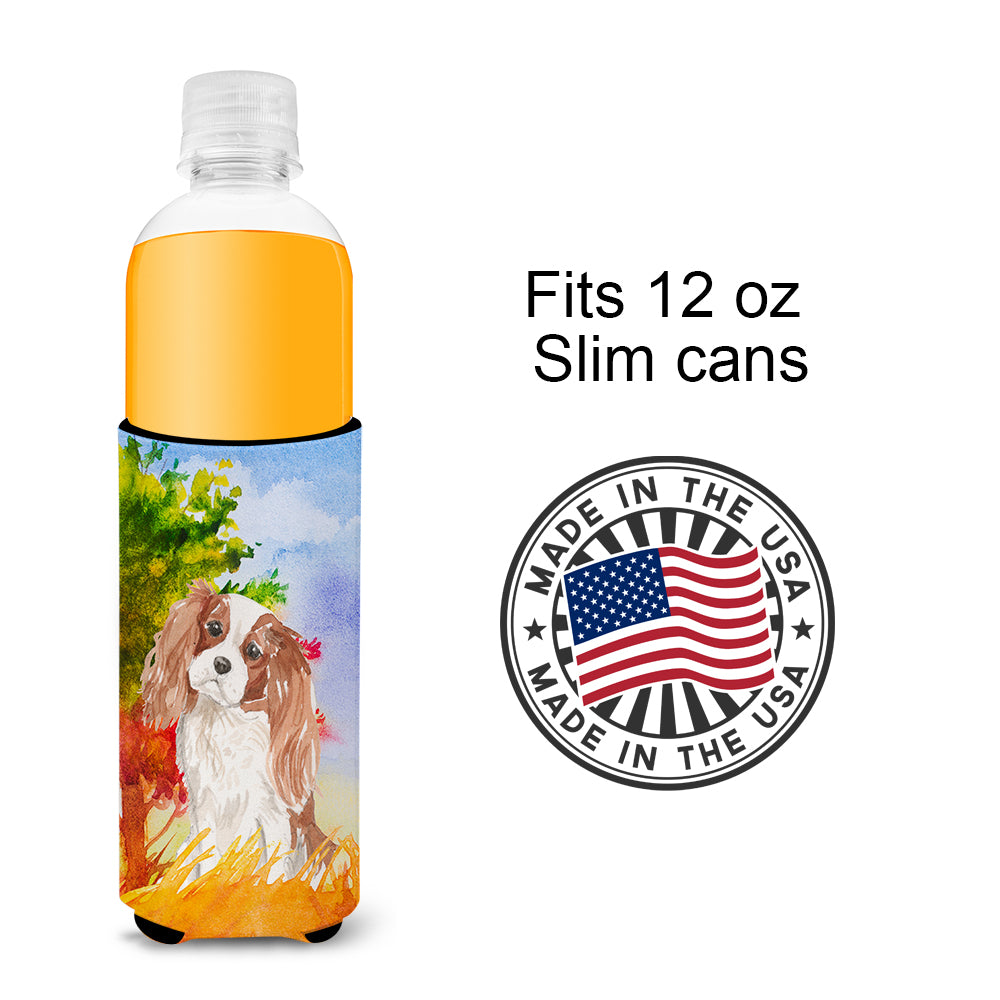 Fall Blenheim Cavalier Spaniel  Ultra Hugger for slim cans CK1950MUK  the-store.com.