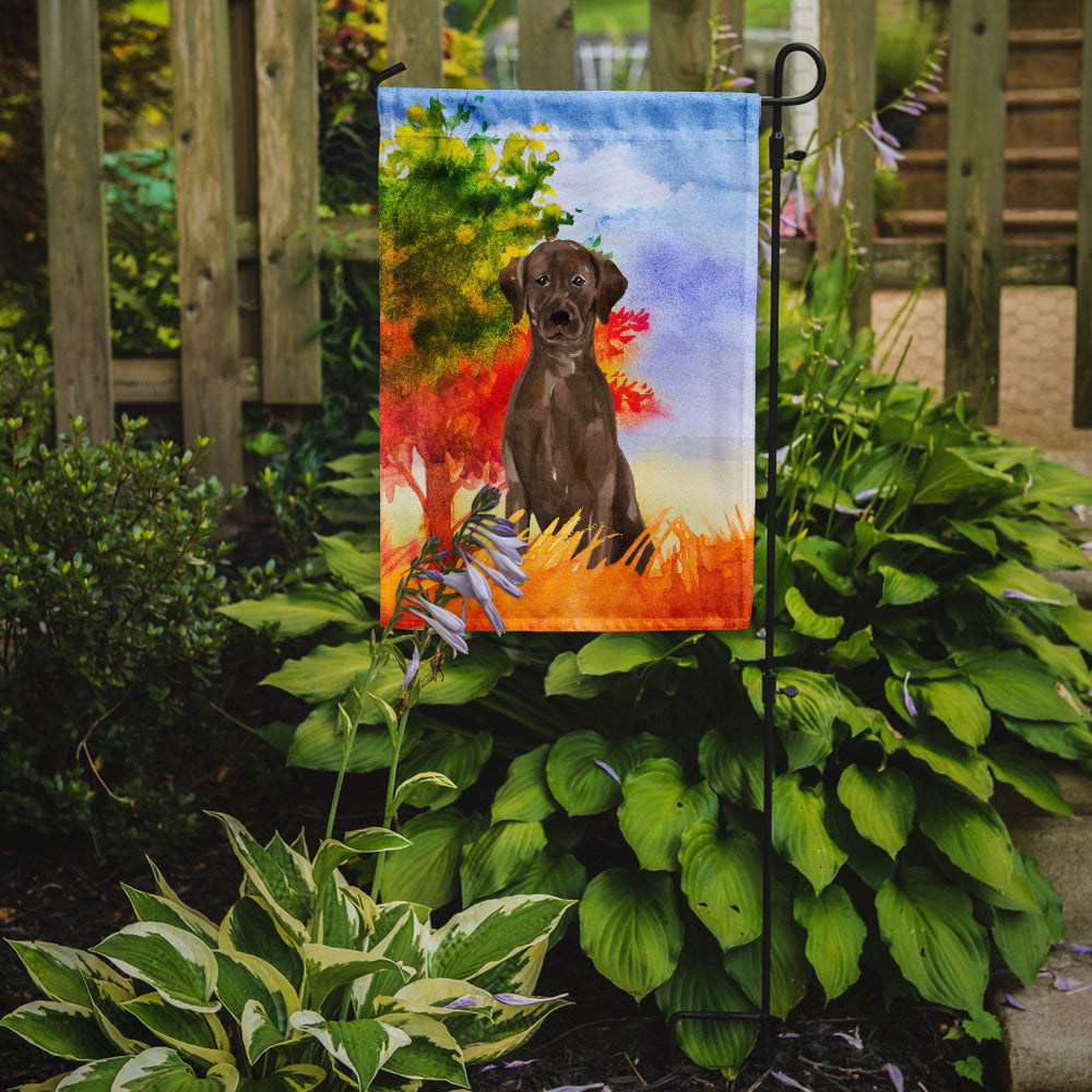 Fall Chocolate Labrador Retriever Flag Garden Size CK1951GF