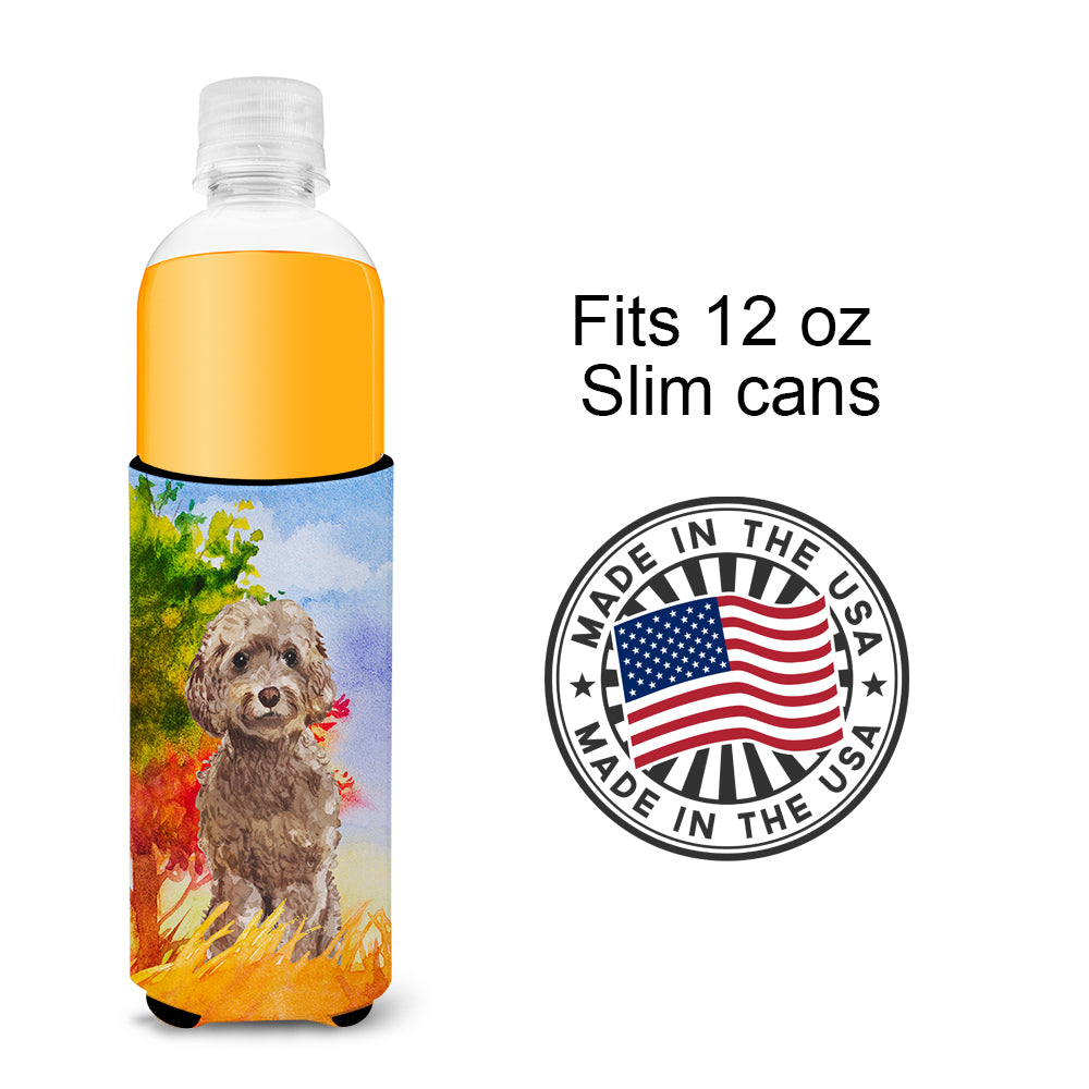 Fall Chocolate Labradoodle  Ultra Hugger for slim cans CK1953MUK  the-store.com.