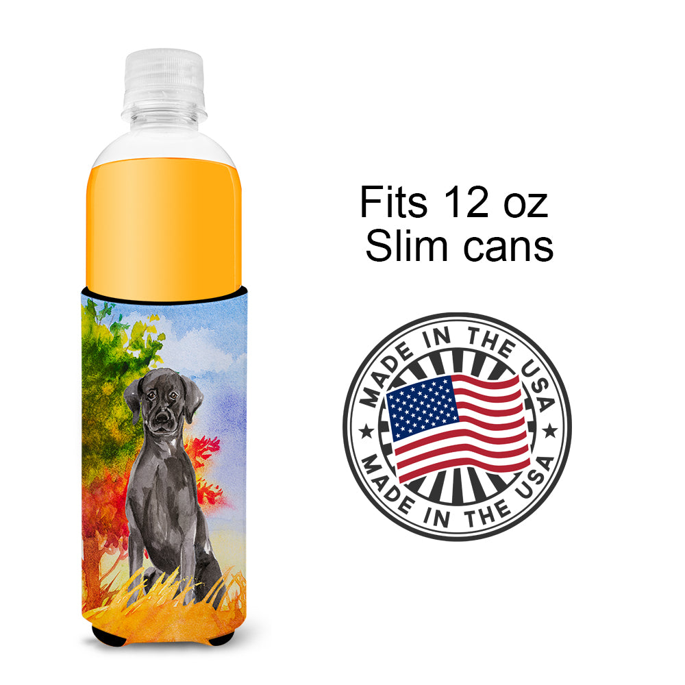 Fall Black Labrador Retriever  Ultra Hugger for slim cans CK1957MUK
