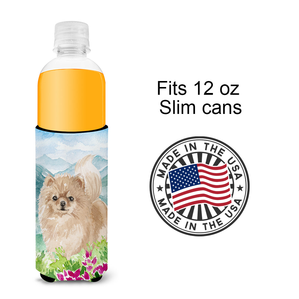 Mountian Flowers Pomeranian  Ultra Hugger for slim cans CK1970MUK