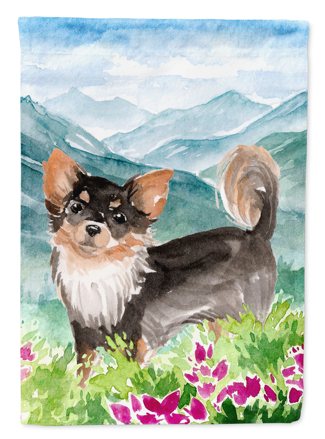 Mountian Flowers Chihuahua Flag Canvas House Size CK1972CHF  the-store.com.