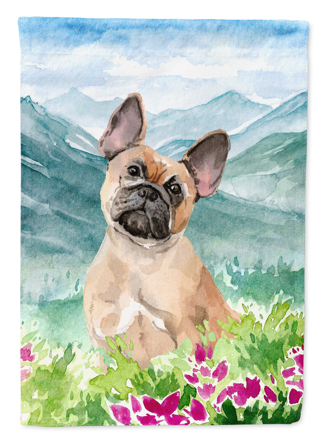 Mountian Flowers Fawn French Bulldog Flag Canvas House Size CK1978CHF