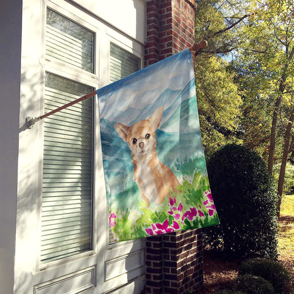 Mountian Flowers Chihuahua Flag Canvas House Size CK1983CHF  the-store.com.