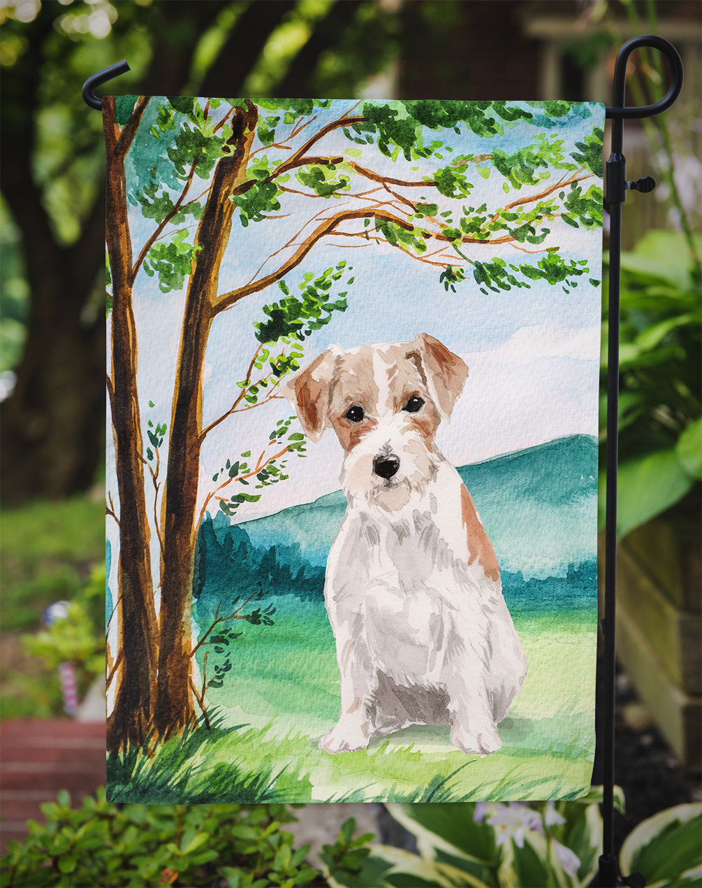 Under the Tree Jack Russell Terrier Flag Garden Size CK1998GF  the-store.com.