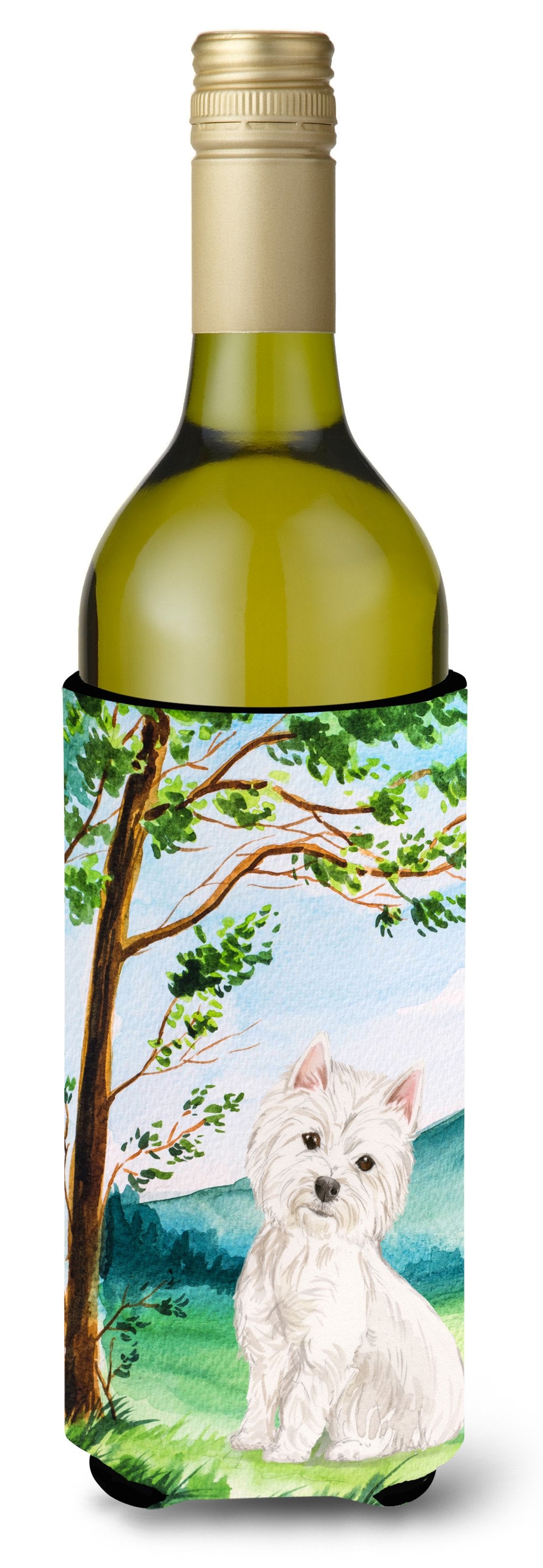 Under the Tree Westie Wine Bottle Beverage Insulator Hugger CK2000LITERK by Caroline&#39;s Treasures