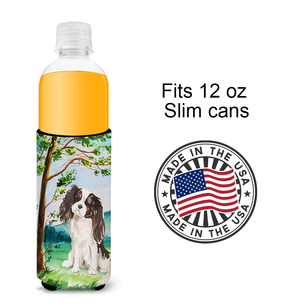 Under the Tree Tricolor Cavalier Spaniel  Ultra Hugger for slim cans CK2001MUK  the-store.com.