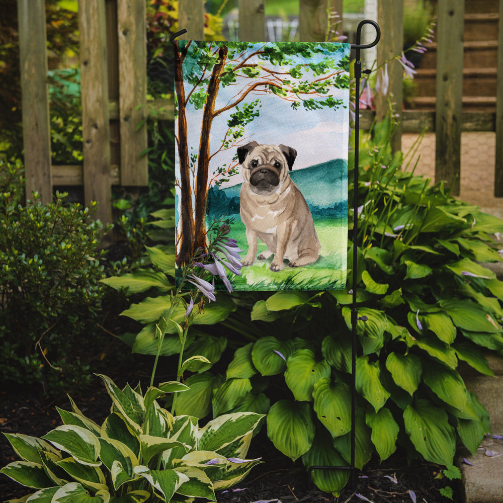 Under the Tree Fawn Pug Flag Garden Size CK2004GF  the-store.com.