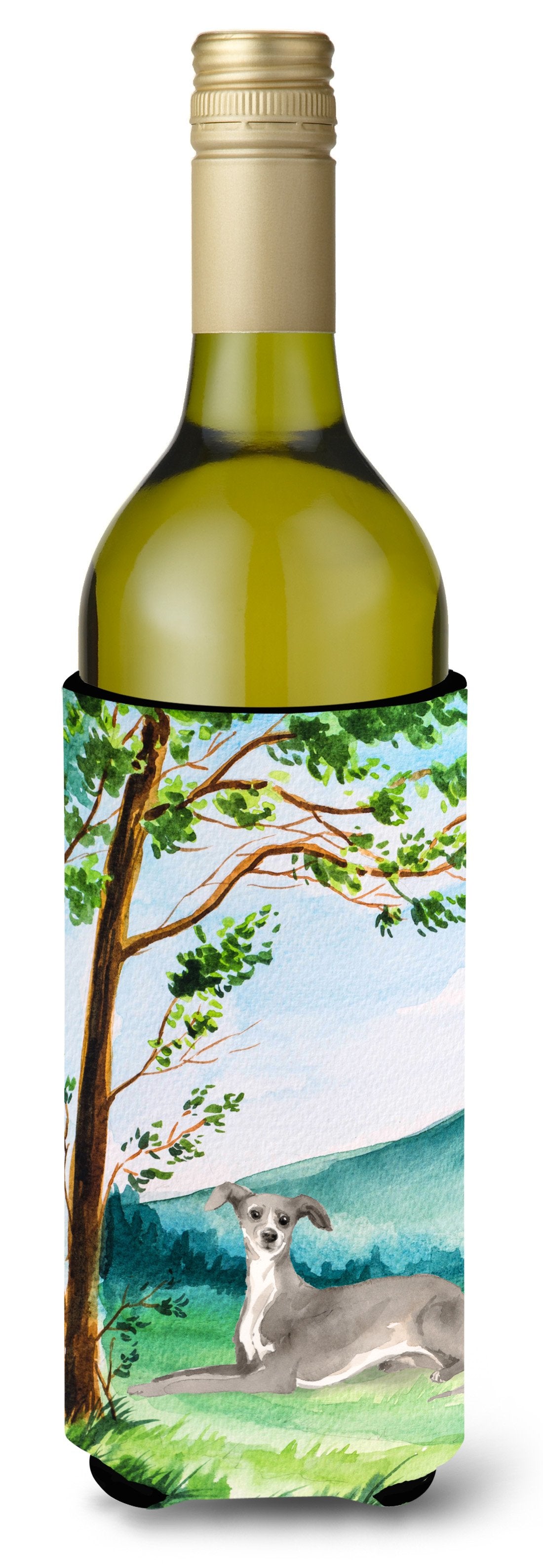 Under the Tree Italian Greyhound Wine Bottle Beverage Insulator Hugger CK2009LITERK by Caroline&#39;s Treasures