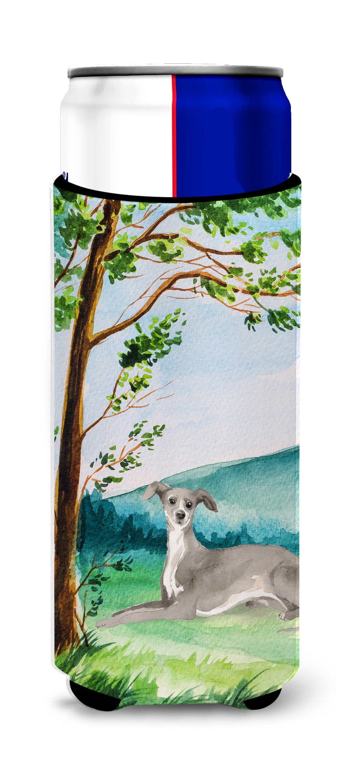 Under the Tree Italian Greyhound  Ultra Hugger for slim cans CK2009MUK
