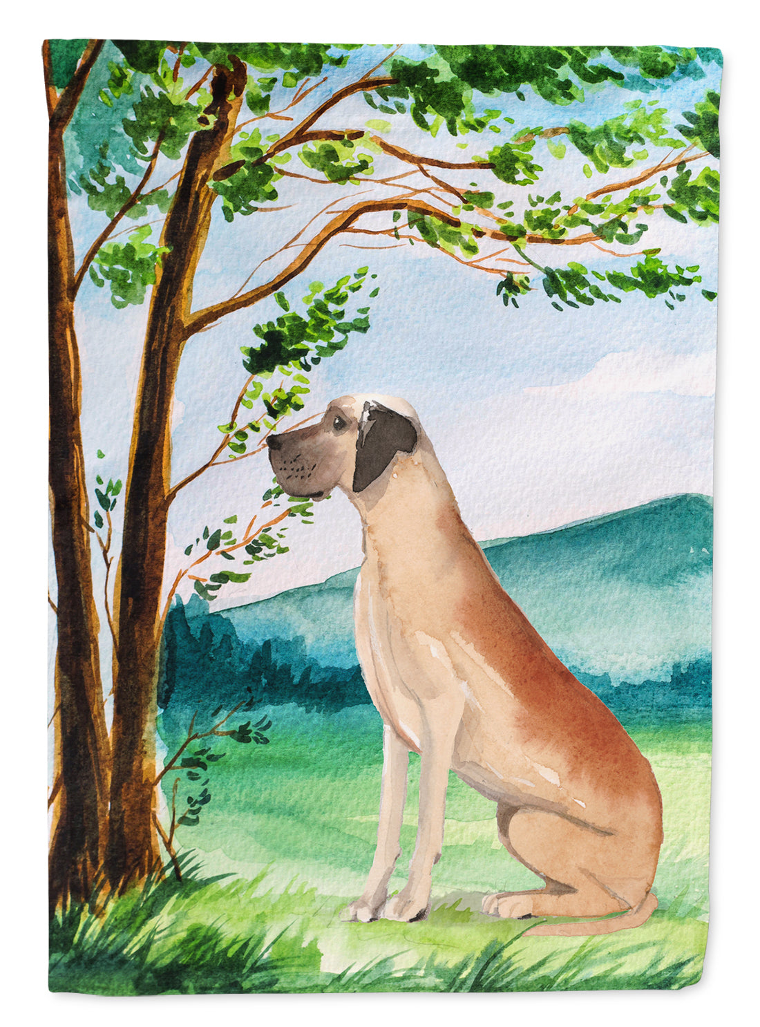 Under the Tree Great Dane Flag Canvas House Size CK2011CHF  the-store.com.