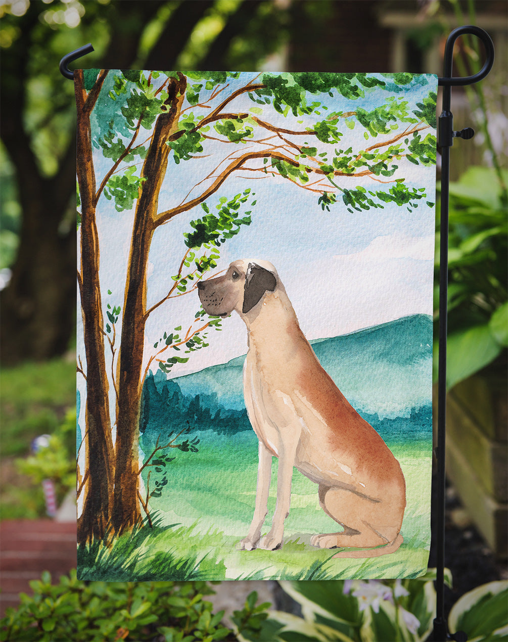 Under the Tree Great Dane Flag Garden Size CK2011GF  the-store.com.